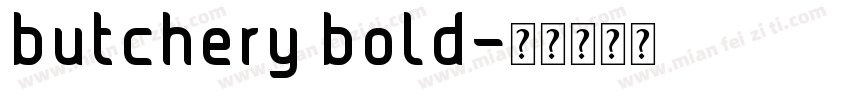 butchery bold字体转换